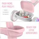 SEREED Colorful Lighting Toddler Tricycle for 2-5 Years Old Girls, Adjustable Seat&Handlebar Trike, Removable Basket, Birthday Gift Idea for Kids Ages 2+ (Pink)