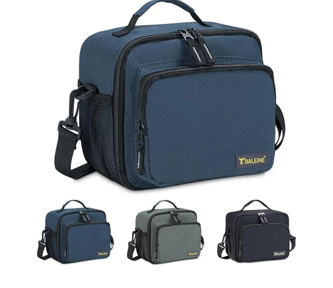 BALEINE Insulated Lunch Bag for Men Women, Leakproof Cooler Bag with Adjustable Shoulder Strap for Work Picnic, Lunch Box for Women Men (Small, Blue)