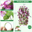 INQCMY Artificial Flowers for Outdoor Spring Summer Decoration Faux Silk Morning Glory Fake Hanging Flowers UV Resistant Look Real for Home Porch (Orchid-2B)