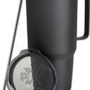 XPAC Double Vacuum Wall Stainless Steel Tumbler with Lid, 64 Ounce, With Handle, Black, Fits in a 4" Wide Car Beverage Holder