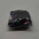 Yonique 3 Piece Plus Size Swimsuits for Women Tankini Tops with Sports Bra and Swim Capris Athletic Bathing Suits (Black & Flamingo) 18 Plus