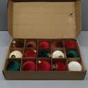 Velvet Balls Ornaments for Christmas Tree 15 PCS, 3.15 Inch Large Shatterproof Neutral Christmas Bulbs Ornaments Set-Decorative Hanging Baubles, Flocked Classic Decorations for Holiday(Multi-Color)