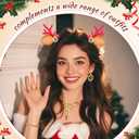 9 x Deer Reindeer Elk Headbands: Women Girls Fairy Headwear Floral Flower Headdress Hairband for Christmas Xmas Party