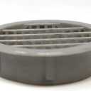 2" Round Plastic Louver Soffit Air Vent Reptile Screen Grille Cover Multiple Colors/Quantities (12, Grey)