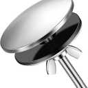 2 Inch Kitchen Sink Hole Cover Faucet Hole Cover Stainless Steel Kitchen Sink Tap Hole Plate Stopper Cover Blanking Metal Plug (Brushed Stainless Steel)