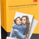 30 Pack Kodak 4PASS Real Photo (2.1"x3.4") & Laminate Process Cartridge, All-in-One Paper and Color Ribbon Refill-Compatible with Kodak Mini 2, Mini 2 Plus, Mini 2 Retro, Mini Shot, Mini Shot 2 Retro (white)