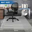 Chair Mat for Carpet, YOOMAYA 46" x 60" Office Chair Mat for Carpeted Floors, Easy Gliding Under Desk Carpet Protector, Slip Resistant Heavy Duty Plastic Floor Mat for Home, Gaming, Study Room (Clear)