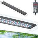 Pawfly 38 W Aquarium LED Light for 36" to 45" Tanks 24/7 Extendable Fish Tank with Full Spectrum IP68 Waterproof Light with D/N Mode Single Color Effects Timer and Adjustable Brightness