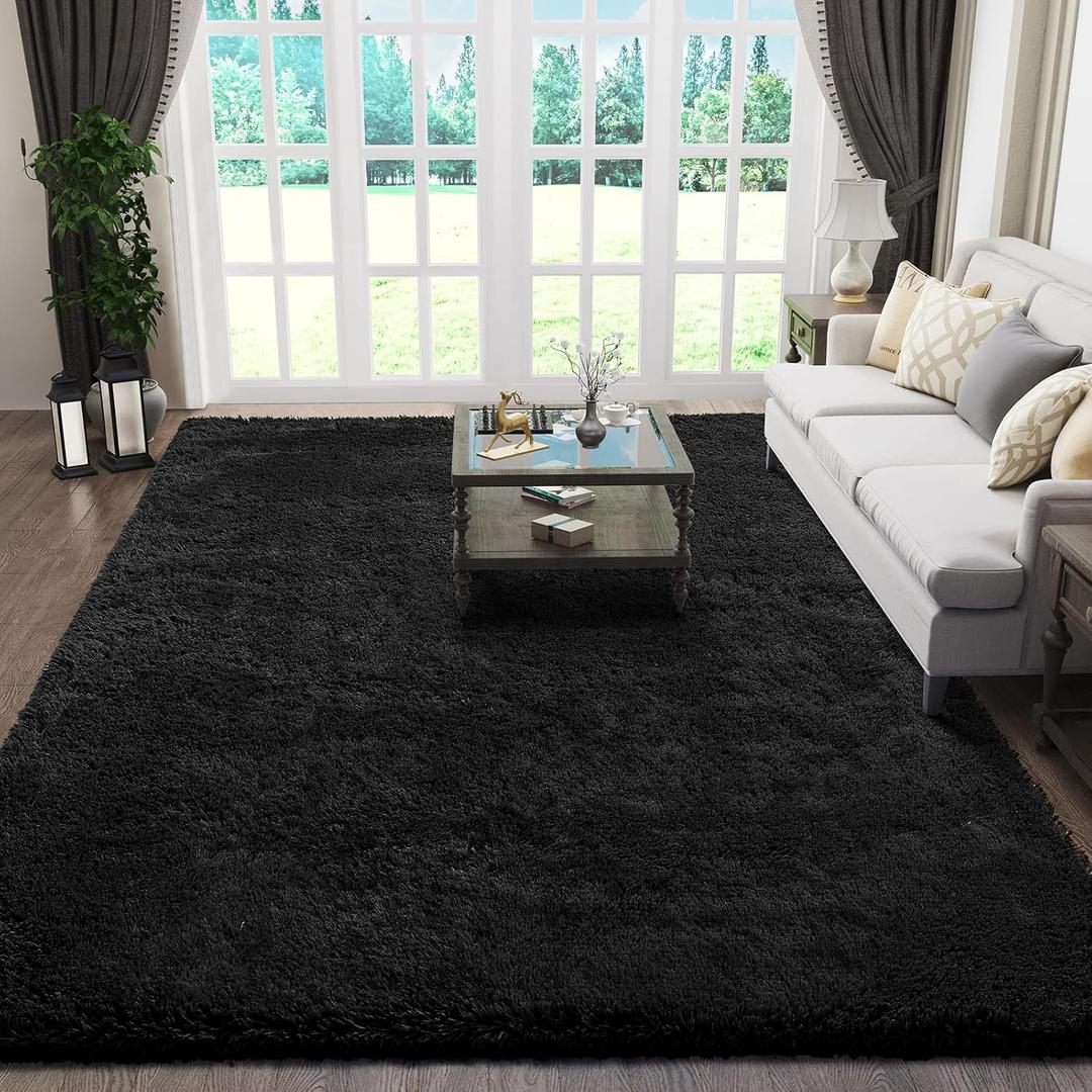 Ophanie 6x9 Charcoal Rugs for Living Room, LargeFluffy Shag Fuzzy Plush Soft Living Room Area Rugs, Floor Shaggy Carpets for Bedroom, Carpet for Kids Boys Girls Dorm Nursery Home Decor Aesthetic