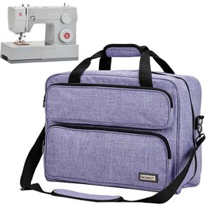 HOMEST Sewing Machine Carrying Case, Universal Tote Bag with Shoulder Strap Compatible with Singer, Brother, Janome, Purple (Patent Design)