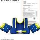 AEOCOO Toddler Swim Vest for 20-30-50-70 Pounds Kids, Puddle Pool Jumper for 1-2-3-5-7 Boys & Girls & Nios, Toddler Swim Aid Water Wings with Arm Floaties, Fun Patterns Float for Swimming Pool