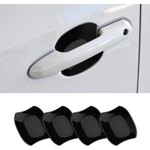 Exterior Door Handle Bowl Cover Compatible for Toyota RAV4 2019 2020 2021 2022 2023 2024 2025 Accessories Door Handle Bowl Scratch Protector Glossy Black