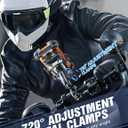 JOYROOM Motorcycle Phone Mount Holder - [Dual Vibration Dampener]150mph Anti-Shock Phone Holder for Motorcycle [Metal Extension Handlebar Clamp] Bicycle Bike Phone Holder Mount for 4.7-7" Cell Phones