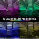 Starlight LED Car Floor Mats, Multi-Color Changing Illuminated Carpet, Button & App Control, 5V USB Powered, Waterproof & Washable, Non-Slip, All-Weather, Universal Fit for Cars, SUVs, Trucks