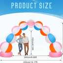 RattanView Inflatable Arch 8 ft Summer Beach Ball Party Arch Rainbow Beach Party Decoration Inflatable Pool Favors for Indoor Outdoor Lawn Yard Garden Decoration (Pink)