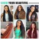 16 Inch Human Boho Braiding Hair, Deep Wave Bulk Hair Extension 100g Knotless No Weft 100% Virgin Hair 3 Bundles/Pack, Natural Black