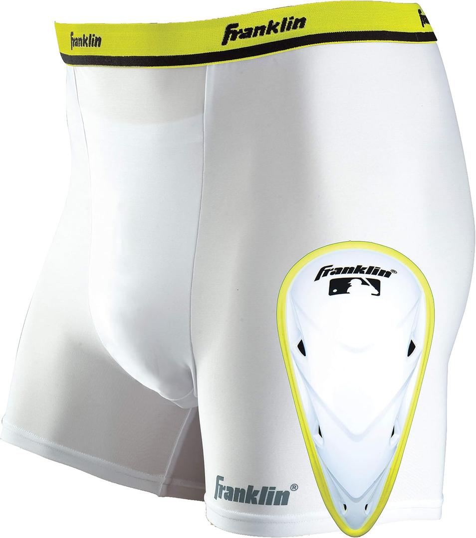 Franklin Sports Youth Compression Short With Cup- Large/ X-Large