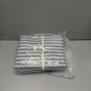 PURE ERA Jersey Knit Duvet Cover Set 100% T-Shirt Heather Cotton Super Soft Comfy Classic Striped Design, with Zipper Closure, Heather Blueish Grey Stripe, Full