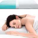 Ultra Thin & Flat Memory Foam Pillow 2.4 Inch Hight,Low Profile Slim & Thin Pillow for Stomach Sleeper,Side Sleeper,Oeko-TEX & CertiPUR-US Double Certification 23.5 x 15.5 x 2.4 Inches