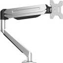 Suptek Single Monitor Mount,Adjustable Gas Spring Monitor Arm Desk Mount Stand Fits 17 20 22 23 24 26 27 32 33 35 36 inch,Holds up to 25 lbs, Silver(MD9S)