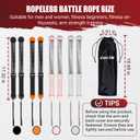 Weighted Ropeless Battle Ropes, Heavy Duty Portable Cordless Battle Ropes for Home Gym with Poster, Workout Exercise Rope for Strength Building, HIIT and Low-Impact Aerobic Training for Men & Women