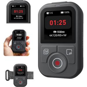 TELESIN T13 Bluetooth Waterproof Remote for DJI Osmo Action 6 5 Pro 4 & Osmo 360, 1.4'' HD Color Screen, 50m Wireless Control, One-Press Wake & Shooting, 8-Hour Battery with Adjustable Wrist Strap