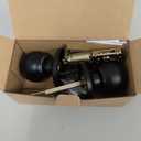Lanwandeng Matte Black Door Knobs with Lock and Keys, Interior/Exterior Door Knob for Bedroom or Bathroom, Entry Door Lock (1 Pack)