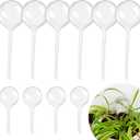 10 Pcs Plant Watering Cans,Plant Watering Globes,Plant Self-Watering Bulbs,Plastic Plant Automatic Water Devices for Indoor Outdoor Potter Plants (Clear-6Large4Small)