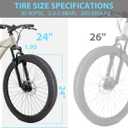 Hycline 2-Pack Mountain Bike Tires Set: 20/24/26/27.5-inch Folding Replacement High-Performance Wear-Resistant Bicycle Tires and Pair Inner Tubes with Tire Levers for MTB Off-Road Bike