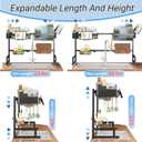 ADBIU Over The Sink Dish Drying Rack (Expandable Height and Length) Snap-On Design 2 Tier Large Dish Rack