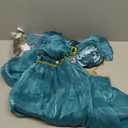 Women Arabian Princess Fairy Costume Set Adult Halloween Dress with Accessories (Medium, Blue)