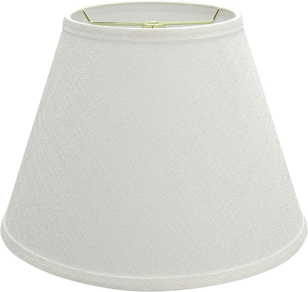 Aspen Creative 32685 Transitional Empire Shape Spider Construction Lamp Shade, White, 7" Top x 13" Bottom x 9-1/2" Slant Height, 13" wide