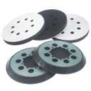 5 Inch Hook and Loop Backing Pad and 8 Holes Soft Density Interface Pads Hook and Loop 5" Sponge Cushion Buffer Backing Pad (Set of 5)