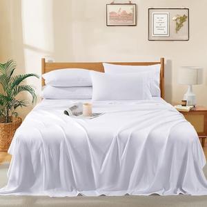 Flat Sheet Oversized King Plus Size (120"x120") Inch 800 Thread Count 100% Egyptian Cotton 1Pcs, Cool & Breathable Flat Bed Sheets - White Solid