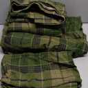 RUVANTI 100% Cotton Flannel Sheets Queen Size, DNA Plaid | Double Brushed, Deep Pockets 16 Inches, All Seasons Breathable & Extra Soft, Warm & Cozy, 3 Piece