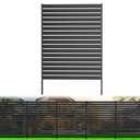 1 Panel No-Dig Metal Privacy Fence Screen, 60" H × 48" W Outdoor Air Conditioner Fence, Rustproof AC Unit Cover to Hide Trash Bins, Pool Equipment Enclosure, Decorative Garden, Patio & Backyard