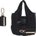 Foldable Tote Bag Keychain - Large Capacity Portable Shopping Bag Keyring - Reusable Groceries Bag for Daily Use
