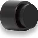 EVI Door Stoppers | Stainless Steel Door Handle Stopper - Adhesive and Screw Fastening - Protector Rubber - 1.1 x 1.1 Inch Black Door Stopper