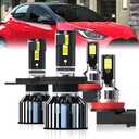 For 2006-2020 Toyota Yaris light Bulbs, H4 High Low Beam H11 Fog Light Combo, 4PCS