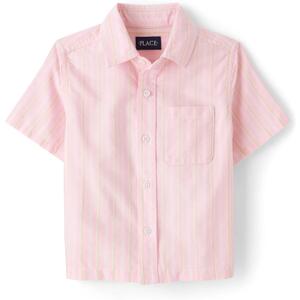 The Children's Place boys Short Sleeve Button Up Shirt (Medium)