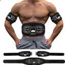Ab Stimulator Muscle TonerAbs Muscle Stimulator Abdominal Toning Fitness Belt for Men and Women Black