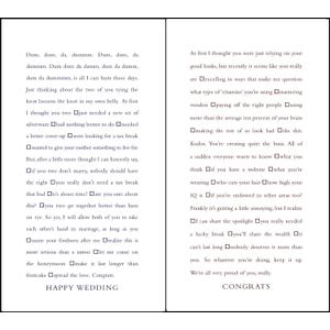 Funny Fill-in-The-Blank Wedding and Congrats Cards, Pack of 6 (QL03206PCK)