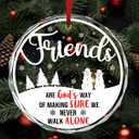 Jesuspirit Friends Christmas Ornaments 2025, Friendship Gifts for Women Friends, Ornament for Christmas Tree, Sister Gifts Ornament (Friends are God's Way of Making Sure We Never Walk Alone)