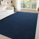 DweIke 6x9 Navy Blue Area Rugs for Bedroom, Super Soft Living Room Rug, Thickened Memory-Foam Throw Carpet, Non-Slip and Washable Carpets for Kids Boys Girls Room Dorm Nursery Home Decor