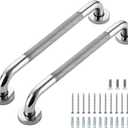 Grab Bars for Shower, 2 Pack 16-Inch Anti Slip Shower Handles for Elderly, Safety Shower Grab Bar, Stainless Steel Handicap Grab Bars for Bathroom (Polished Nickel 1" Diameter)