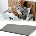 Twin Size Wedge Pillow for Sleeping - 6 Inch Bed Wedge Pillow for Acid Reflux, GERD, Sleep Apnea & Snoring Relief - High Density Foam Mattress Elevator for Back Pain, Post Surgery Recovery - Grey