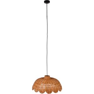 Creative Co-Op Hand-Woven Rattan Scalloped Pendant Lamp, Natural