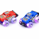 Light-Up Monster Truck Toys (2-Pack)  Push-&-Go Cars with Glowing Wheels  Birthday Gift for Toddlers, Boys & Girls Ages 3+  Durable Friction-Powered Trucks  Batteries Included