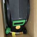 Retractable Garden Hose Reel, 1/2 in x 100 ft Automatic Slow Rewind System & Any Length Lock, Heavy Duty Wall-Mounted Hose Reel with 180° Swivel Bracket,10-Pattern Nozzle for outside Watering,Cleaning
