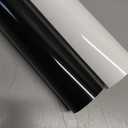 HTVRONT Heat Transfer Vinyl Rolls - 2 Pack 12" x 8ft Black and White HTV Vinyl for Shirts, Iron on Vinyl for All Cutting Machine - Easy to Cut & Weed for Heat Transfer Design (Black and White)